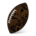 Dark Brown Western Damask Print Rugby Ball