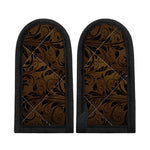Dark Brown Western Damask Print Skillet Handle Cover