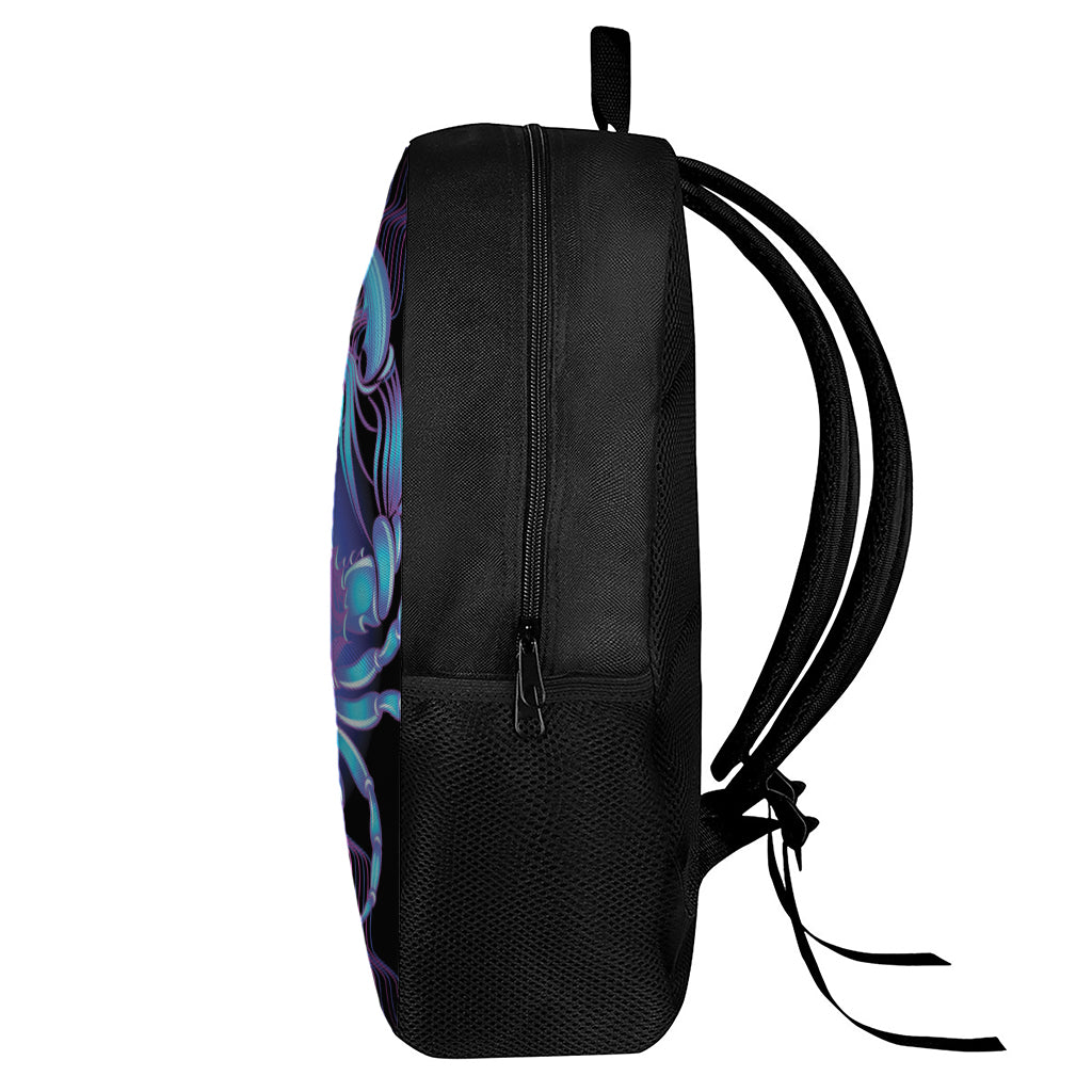 Dark Cancer Zodiac Sign Print 17 Inch Backpack