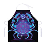 Dark Cancer Zodiac Sign Print Adjustable Apron