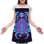 Dark Cancer Zodiac Sign Print Adjustable Apron