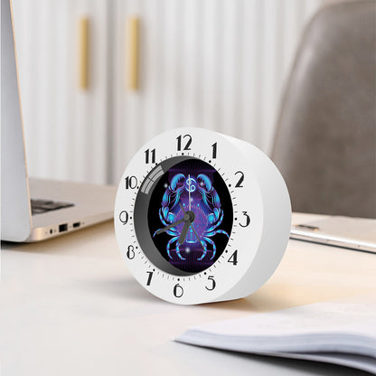 Dark Cancer Zodiac Sign Print Alarm Clock