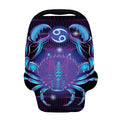 Dark Cancer Zodiac Sign Print Baby Seat Cover