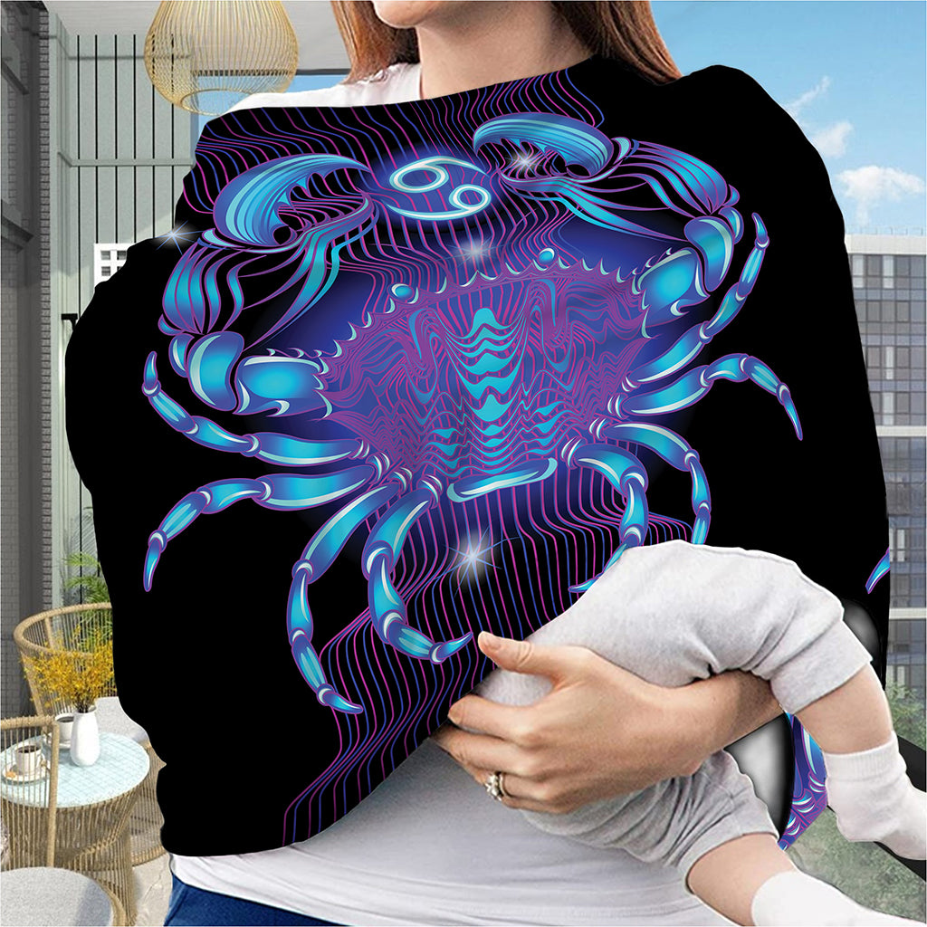 Dark Cancer Zodiac Sign Print Baby Seat Cover