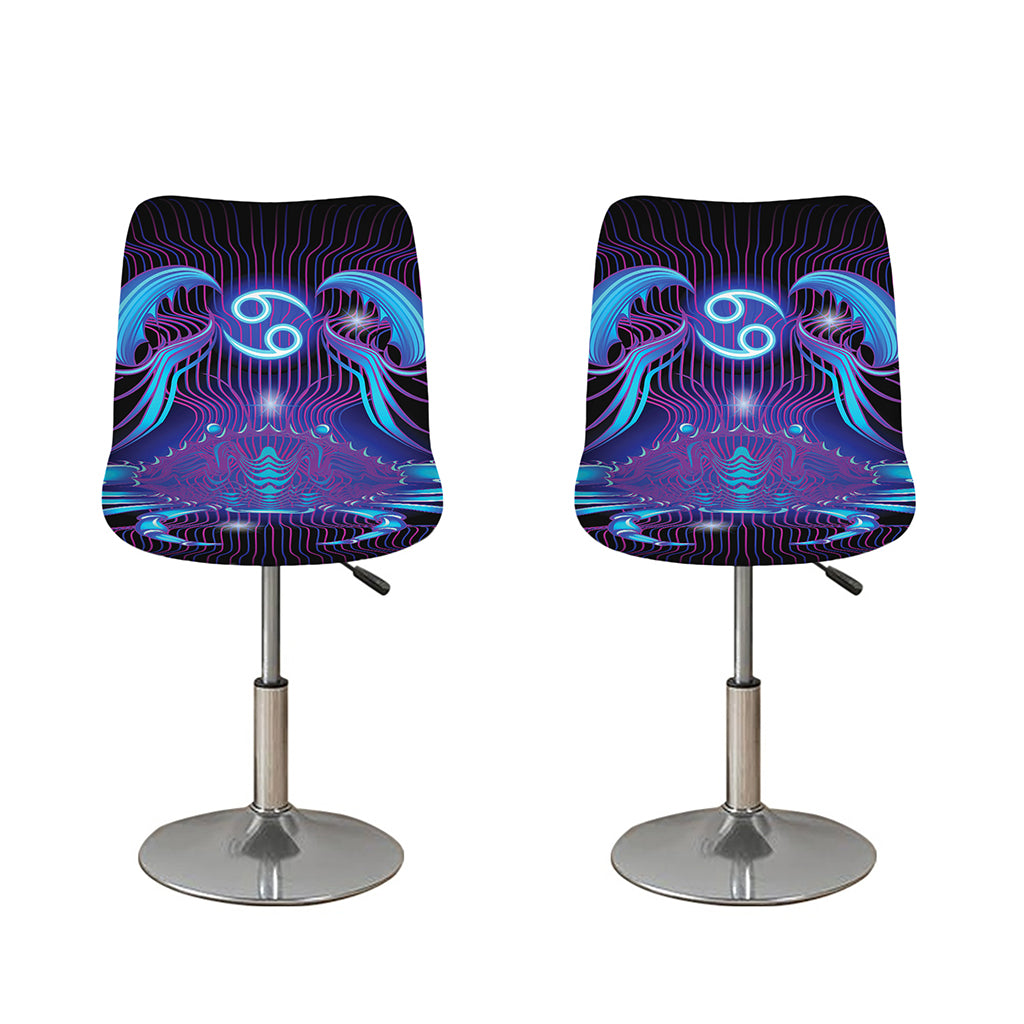 Dark Cancer Zodiac Sign Print Bar Stool Covers