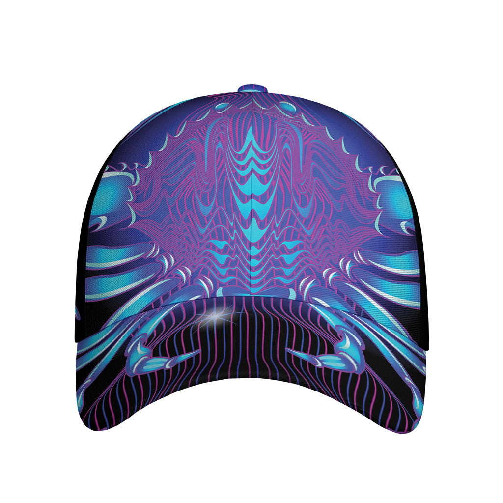 Dark Cancer Zodiac Sign Print Baseball Cap