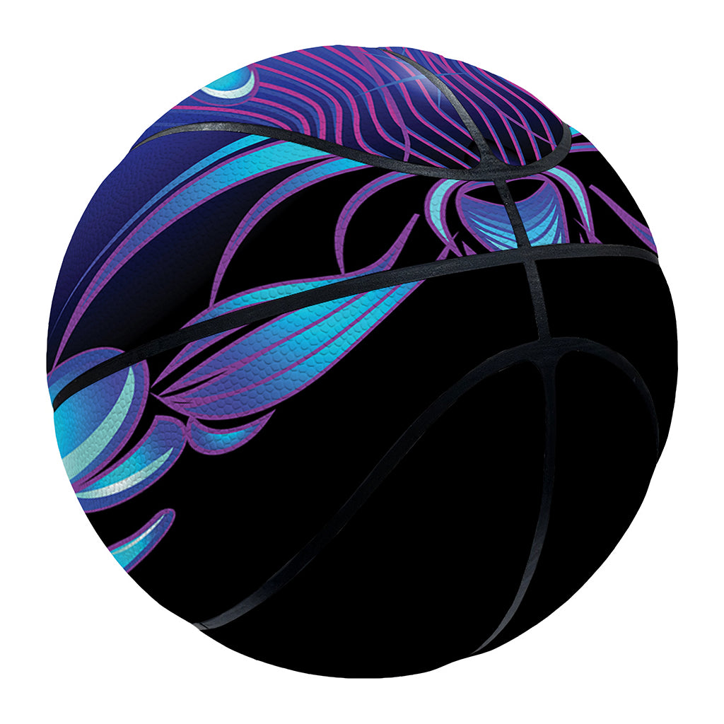 Dark Cancer Zodiac Sign Print Basketball