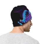 Dark Cancer Zodiac Sign Print Beanie