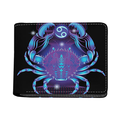 Dark Cancer Zodiac Sign Print Bifold Wallet