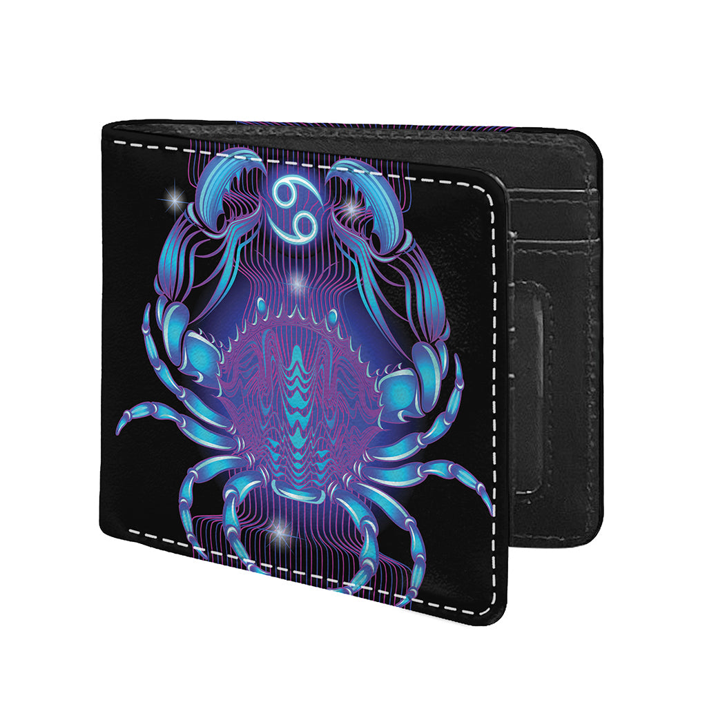 Dark Cancer Zodiac Sign Print Bifold Wallet