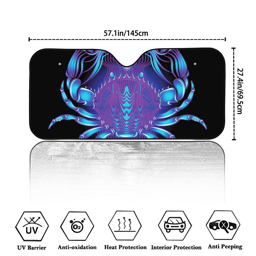 Dark Cancer Zodiac Sign Print Car Windshield Sun Shade