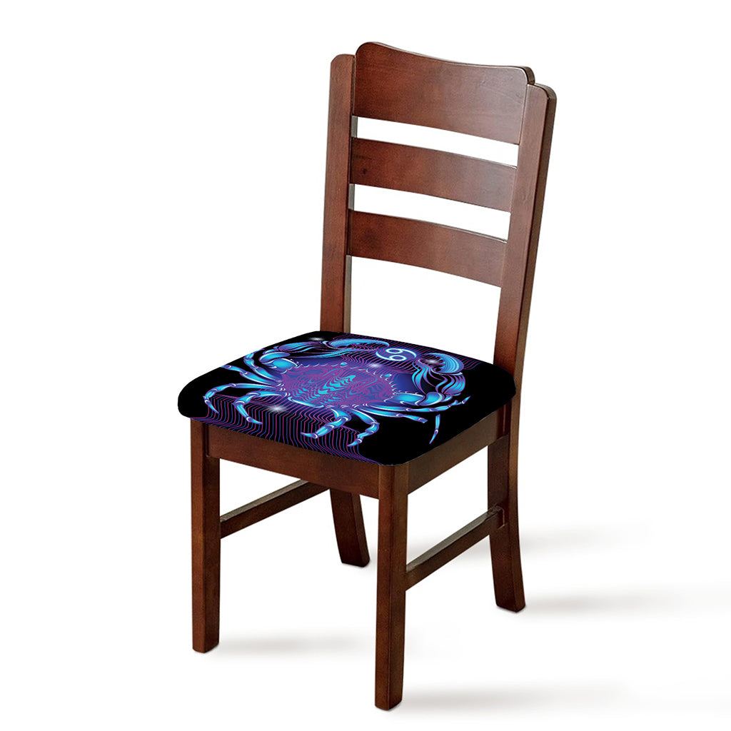 Dark Cancer Zodiac Sign Print Chair Cushion Cover