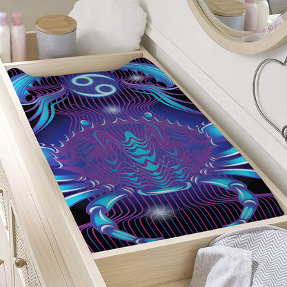 Dark Cancer Zodiac Sign Print Changing Pad Cover