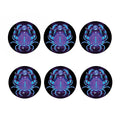 Dark Cancer Zodiac Sign Print Coaster Set