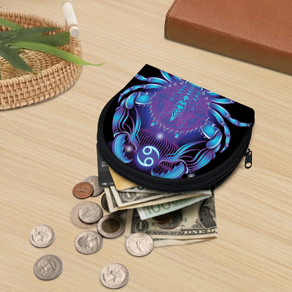 Dark Cancer Zodiac Sign Print Coin Purse