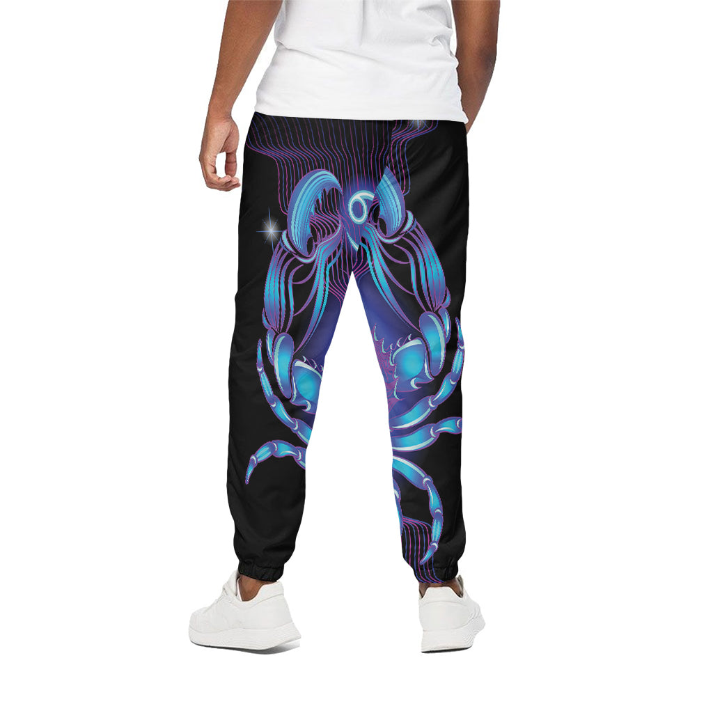 Dark Cancer Zodiac Sign Print Cotton Pants