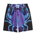 Dark Cancer Zodiac Sign Print Cotton Shorts