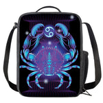 Dark Cancer Zodiac Sign Print Crossbody Lunch Bag