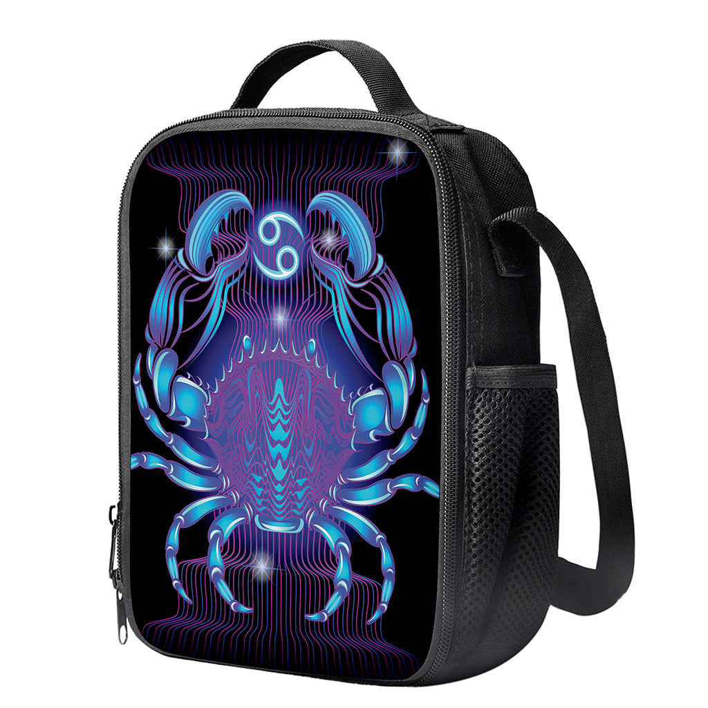 Dark Cancer Zodiac Sign Print Crossbody Lunch Bag