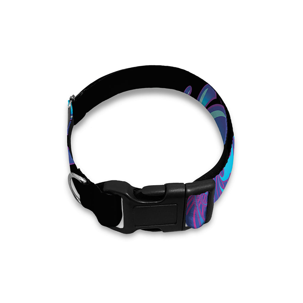 Dark Cancer Zodiac Sign Print Dog Collar