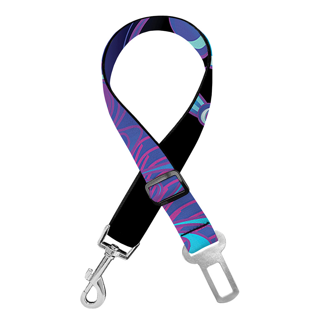 Dark Cancer Zodiac Sign Print Dog Seat Belt