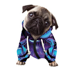 Dark Cancer Zodiac Sign Print Dog Zip Up Hoodie