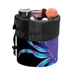 Dark Cancer Zodiac Sign Print Drawstring Makeup Bag