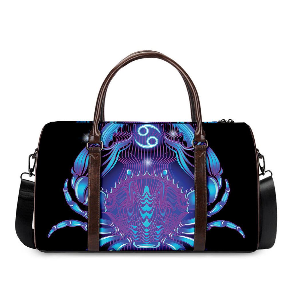 Dark Cancer Zodiac Sign Print Duffle Bag