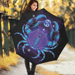 Dark Cancer Zodiac Sign Print Foldable Umbrella