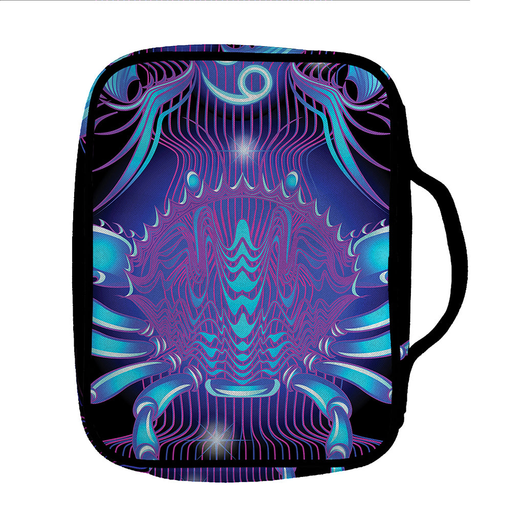 Dark Cancer Zodiac Sign Print Front Pocket Bible Bag