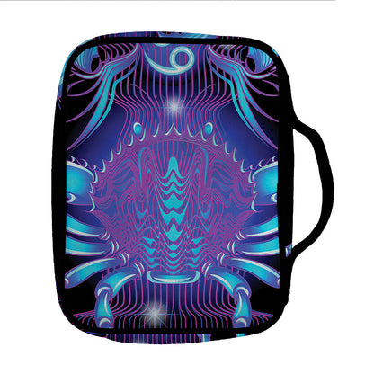 Dark Cancer Zodiac Sign Print Front Pocket Bible Bag
