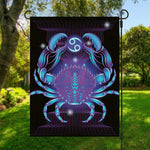 Dark Cancer Zodiac Sign Print Garden Flag