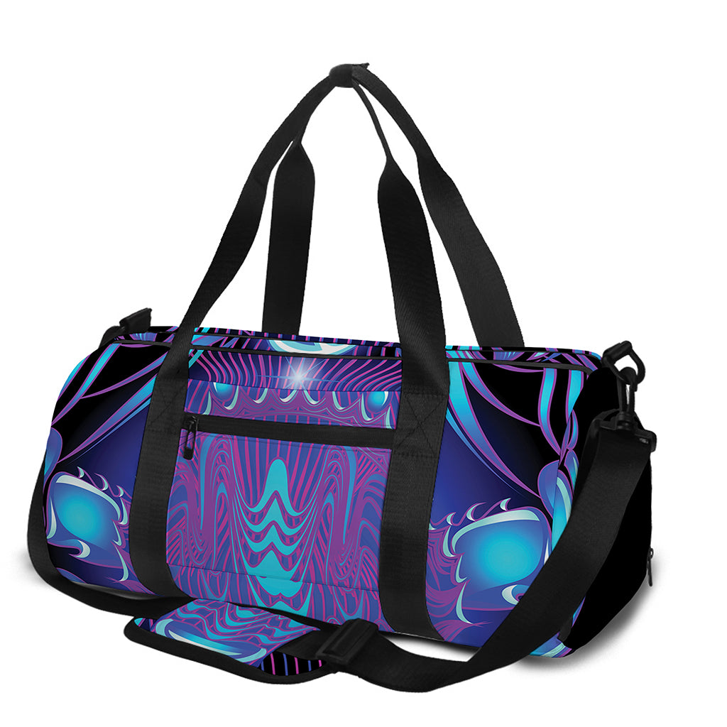 Dark Cancer Zodiac Sign Print Gym Bag