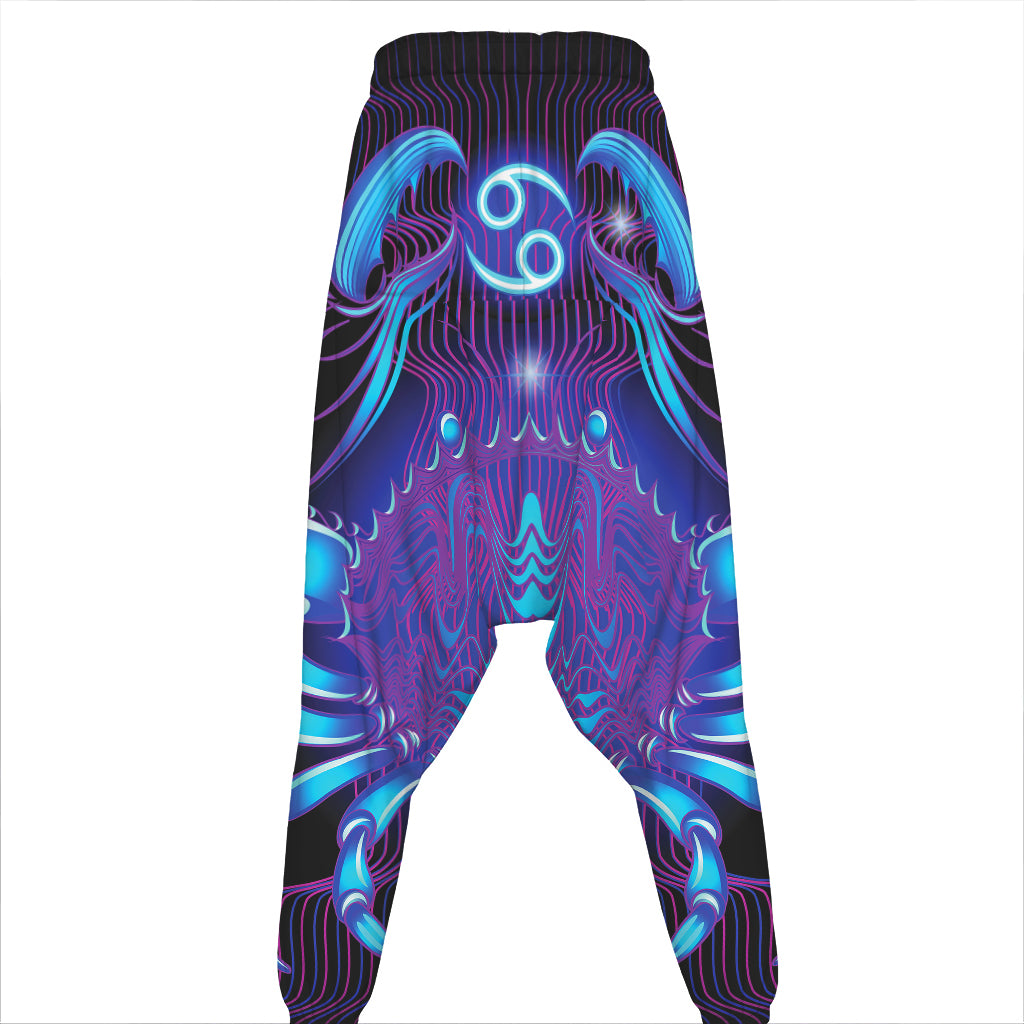 Dark Cancer Zodiac Sign Print Hammer Pants