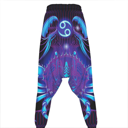 Dark Cancer Zodiac Sign Print Hammer Pants