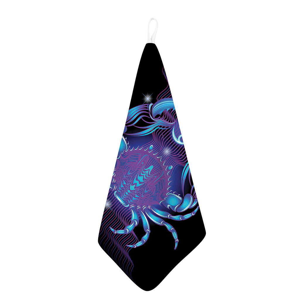 Dark Cancer Zodiac Sign Print Hand Towel