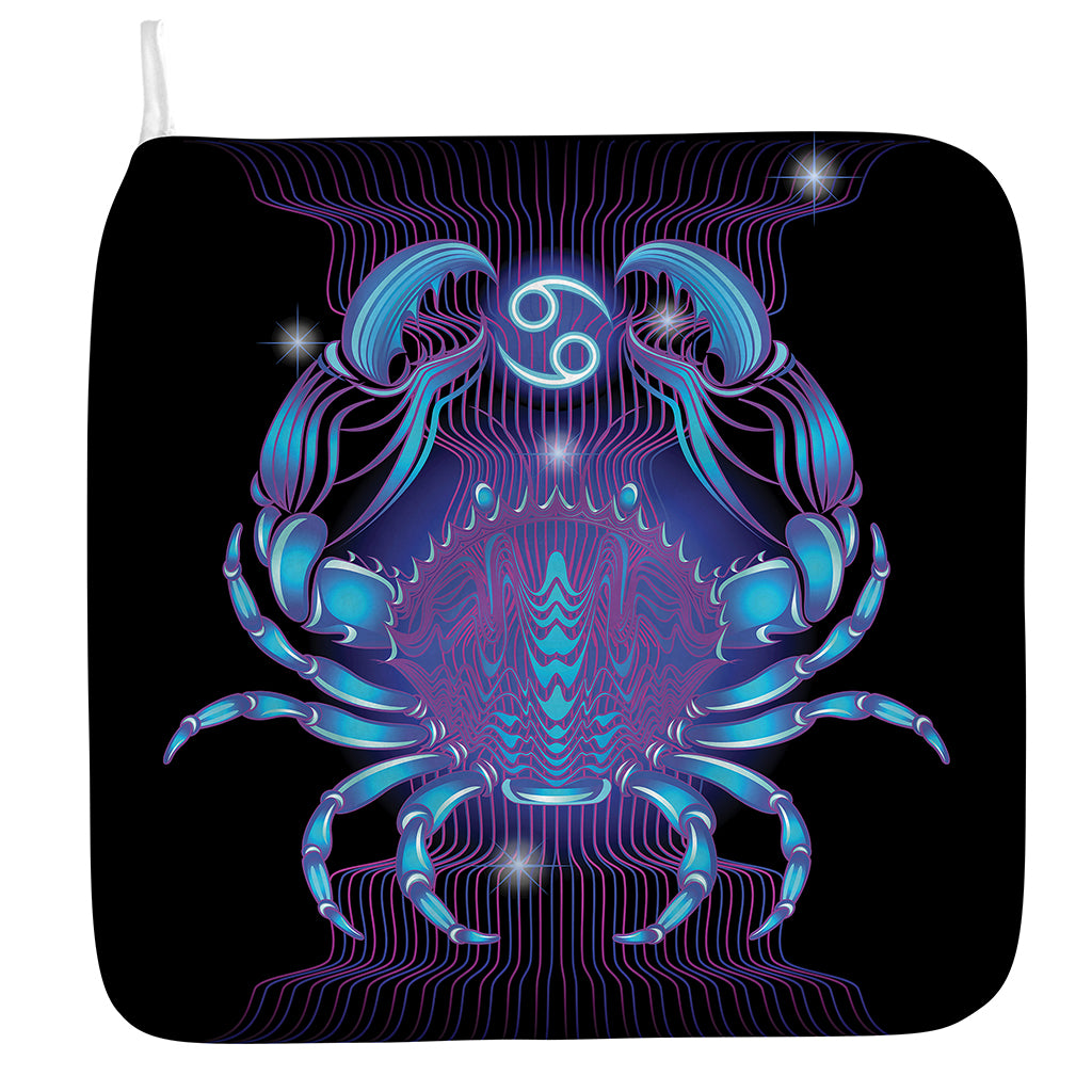 Dark Cancer Zodiac Sign Print Hand Towel