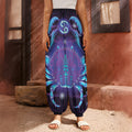 Dark Cancer Zodiac Sign Print Harem Pants