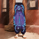 Dark Cancer Zodiac Sign Print Harem Pants