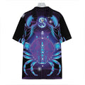 Dark Cancer Zodiac Sign Print Hawaiian Shirt