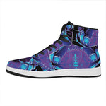 Dark Cancer Zodiac Sign Print High Top Leather Sneakers