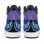 Dark Cancer Zodiac Sign Print High Top Leather Sneakers