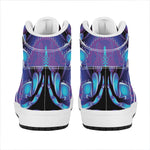 Dark Cancer Zodiac Sign Print High Top Leather Sneakers