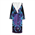 Dark Cancer Zodiac Sign Print Hooded Bathrobe