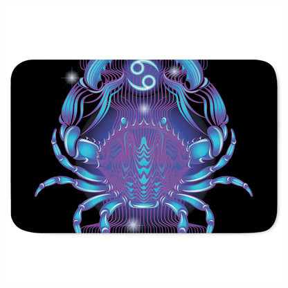 Dark Cancer Zodiac Sign Print Indoor Door Mat