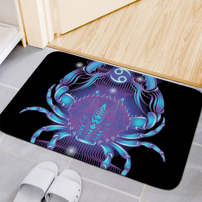 Dark Cancer Zodiac Sign Print Indoor Door Mat