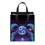 Dark Cancer Zodiac Sign Print Insulated Lunch Tote