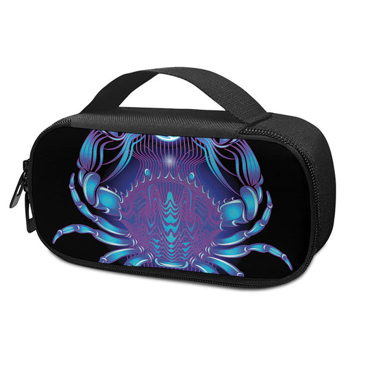 Dark Cancer Zodiac Sign Print Insulin Cooler Travel Case