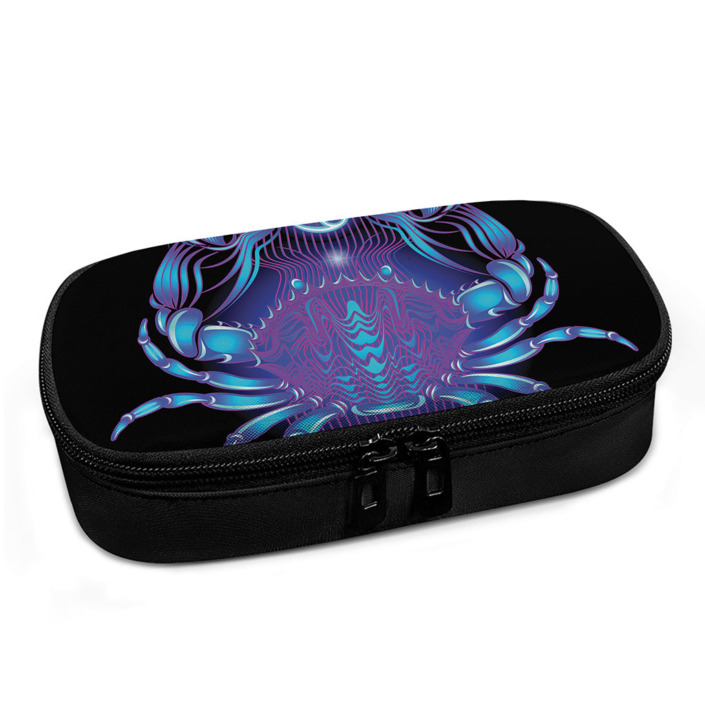 Dark Cancer Zodiac Sign Print Insulin Cooler Travel Case