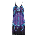 Dark Cancer Zodiac Sign Print Jersey Midi Cami Dress